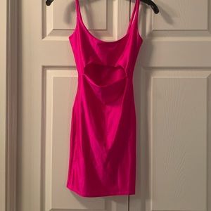 Hott pink neon mini dress